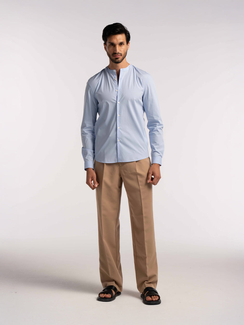 Regent Poplin Shirt in Sky Blue