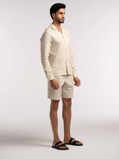 Arista Linen Shirt in Monte Stone