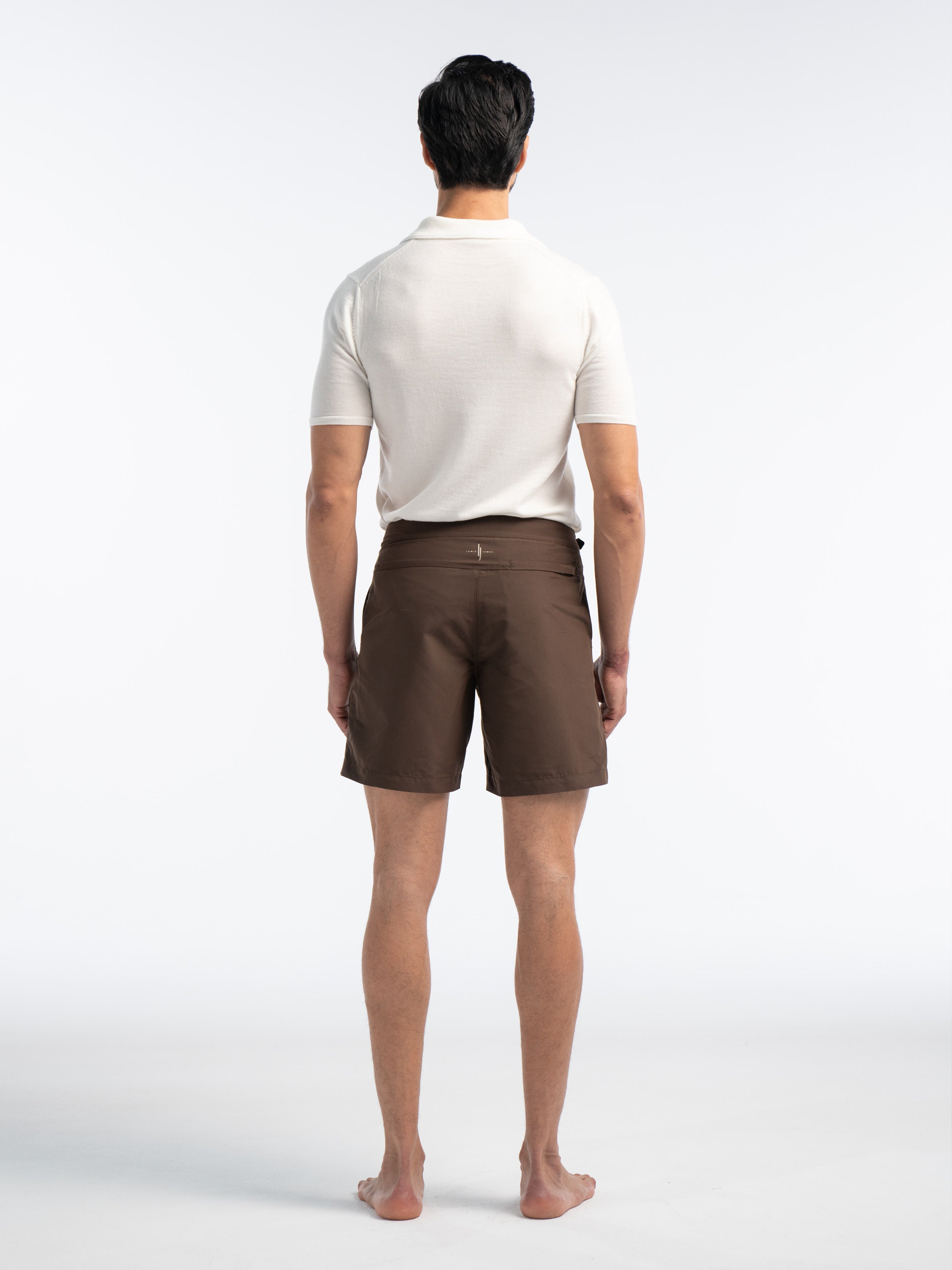 Extra Fine Merino Wool Polo With Embroidery Detail in Off White