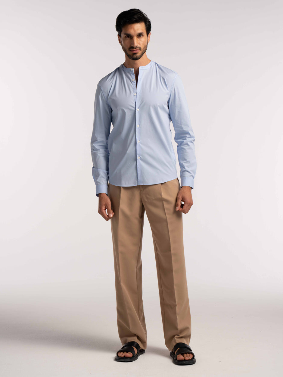 Regent Poplin Shirt in Sky Blue