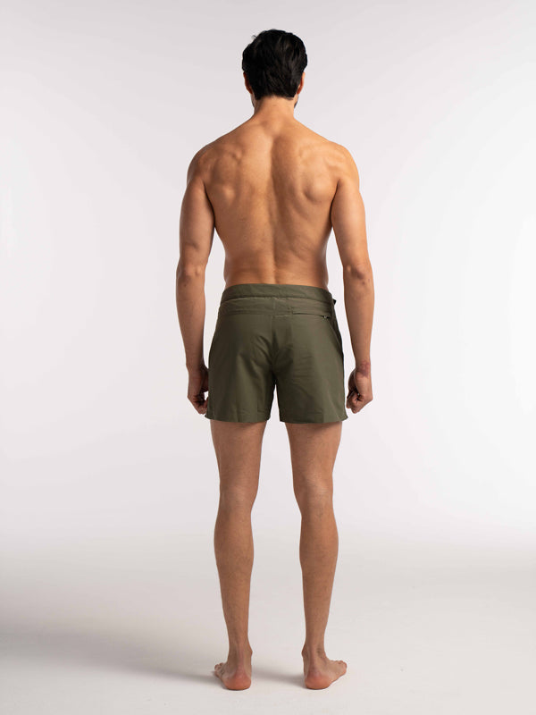Smart Original Swim Shorts in Olive Khaki - Lewis James 