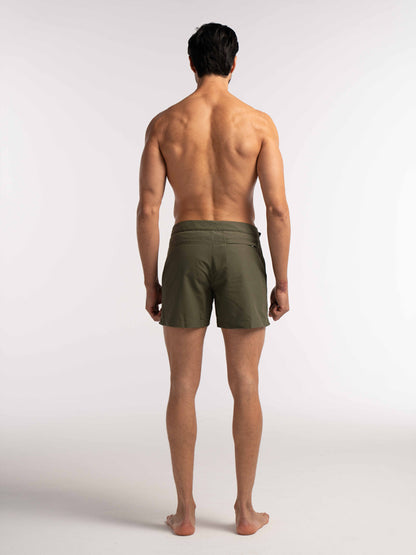 Smart Original Swim Shorts in Olive Khaki - Lewis James 