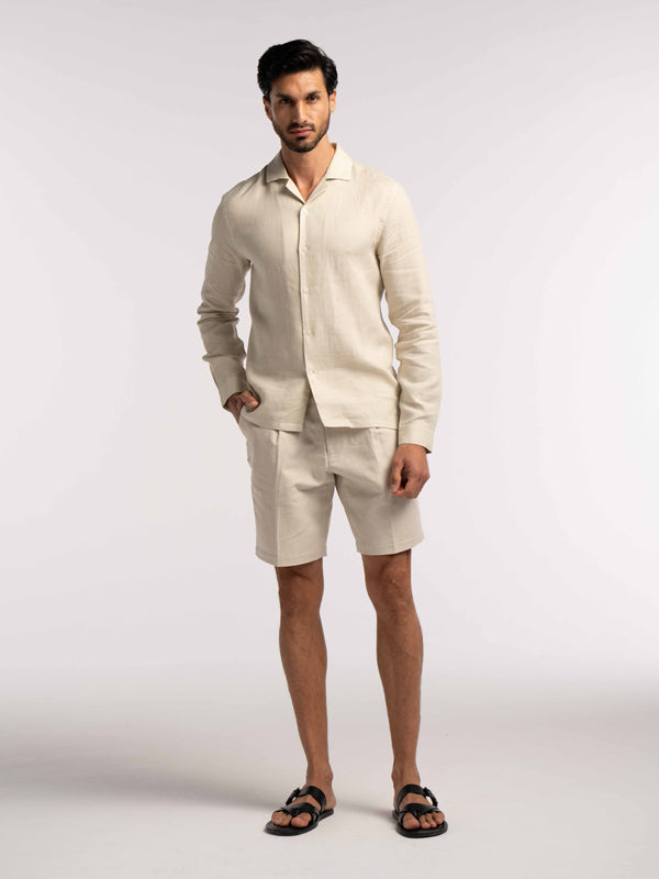 Arista Linen Shirt in Monte Stone