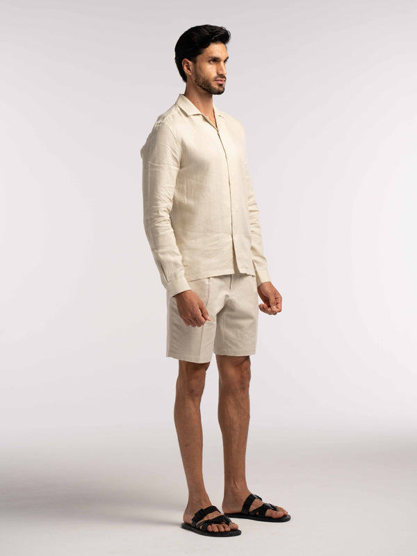 Arista Linen Shirt in Monte Stone