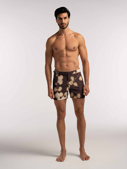 Brown Branch Print Smart Original Swimshorts - Lewis James 