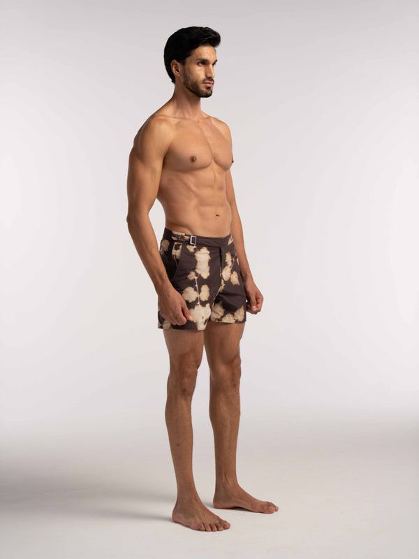 Brown Branch Print Smart Original Swimshorts