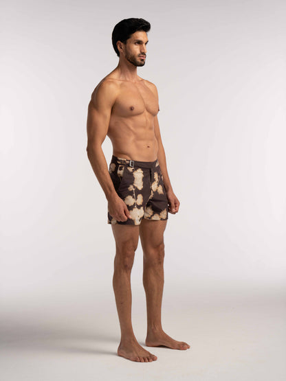 Brown Branch Print Smart Original Swimshorts - Lewis James 