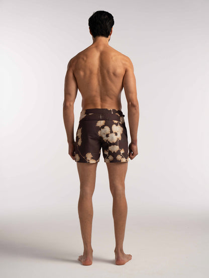 Brown Branch Print Smart Original Swimshorts - Lewis James 