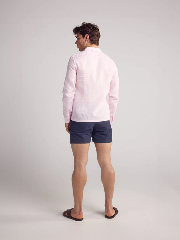 Arista Linen Shirt in Light Pink