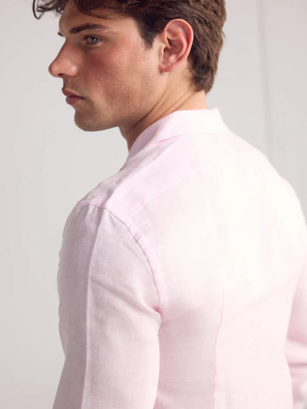 Arista Linen Shirt in Light Pink