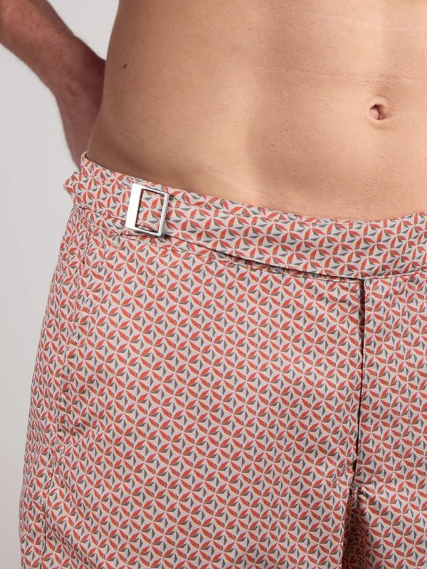 Girona Smart Original Swim Shorts in Burnt Ember - Lewis James 