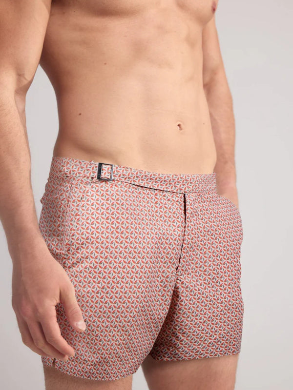 Girona Smart Original Swim Shorts in Burnt Ember - Lewis James 