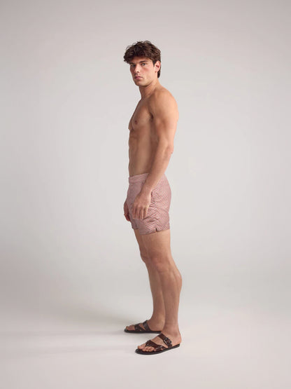 Girona Smart Original Swim Shorts in Burnt Ember - Lewis James 