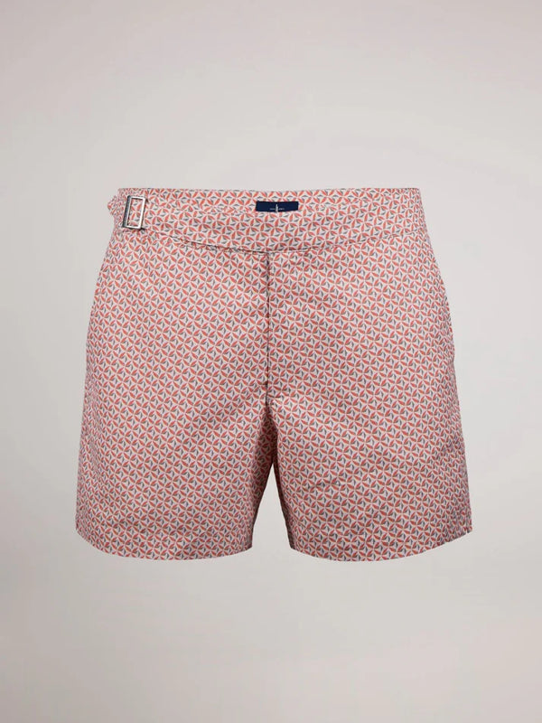 Girona Smart Original Swim Shorts in Burnt Ember - Lewis James 
