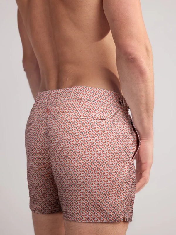 Girona Smart Original Swim Shorts in Burnt Ember - Lewis James 