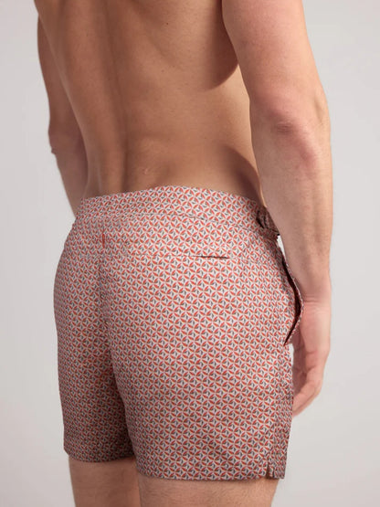 Girona Smart Original Swim Shorts in Burnt Ember - Lewis James 