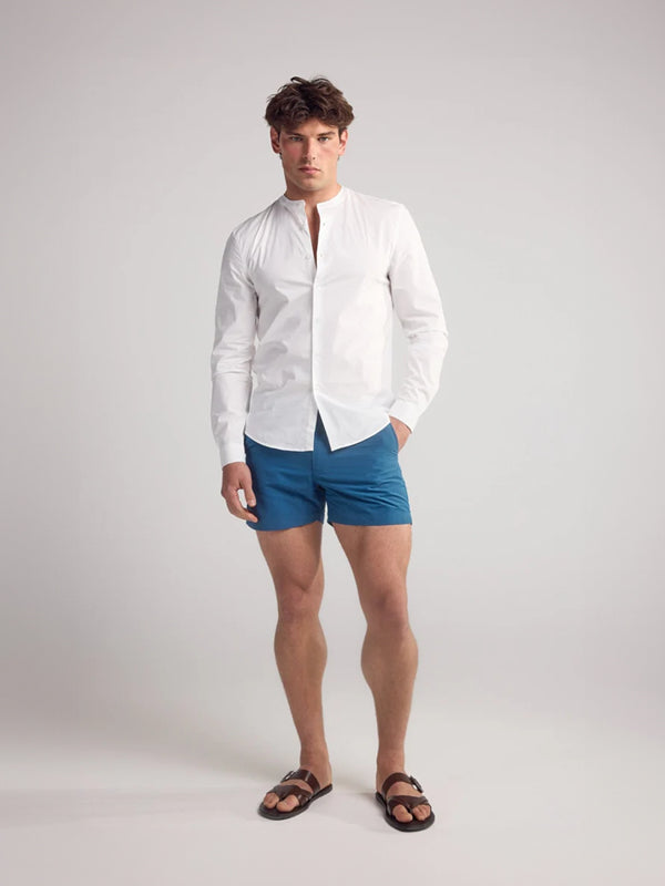Smart Original Swim Shorts in Steel Blue - Lewis James 