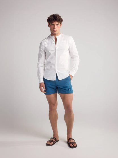Smart Original Swim Shorts in Steel Blue - Lewis James 