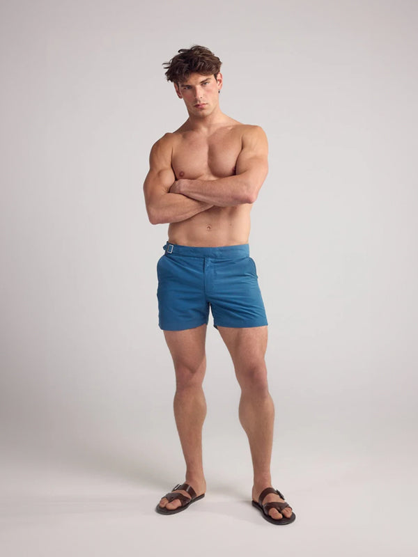 Smart Original Swim Shorts in Steel Blue - Lewis James 