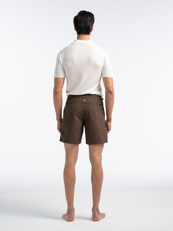 Extra Fine Merino Wool Polo With Embroidery Detail in Off White