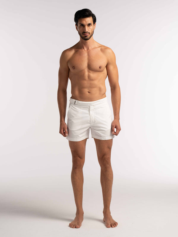 Smart Original Swim Shorts in Pure White  - Lewis James 