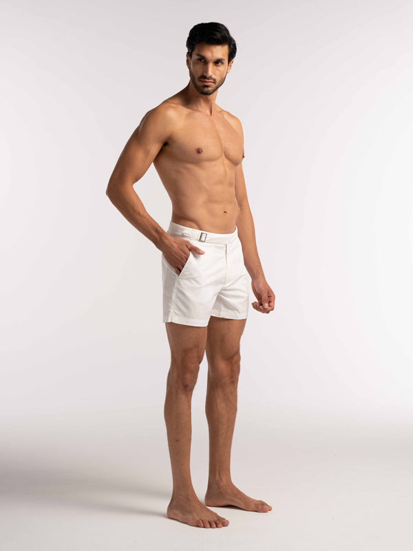 Smart Original Swim Shorts in Pure White  - Lewis James 