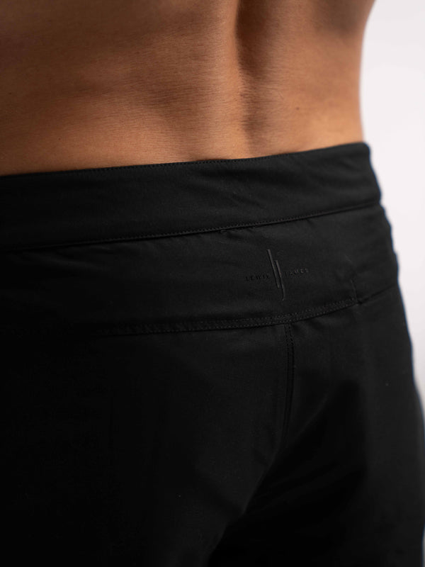 Black Smart Longline Length Swimshort