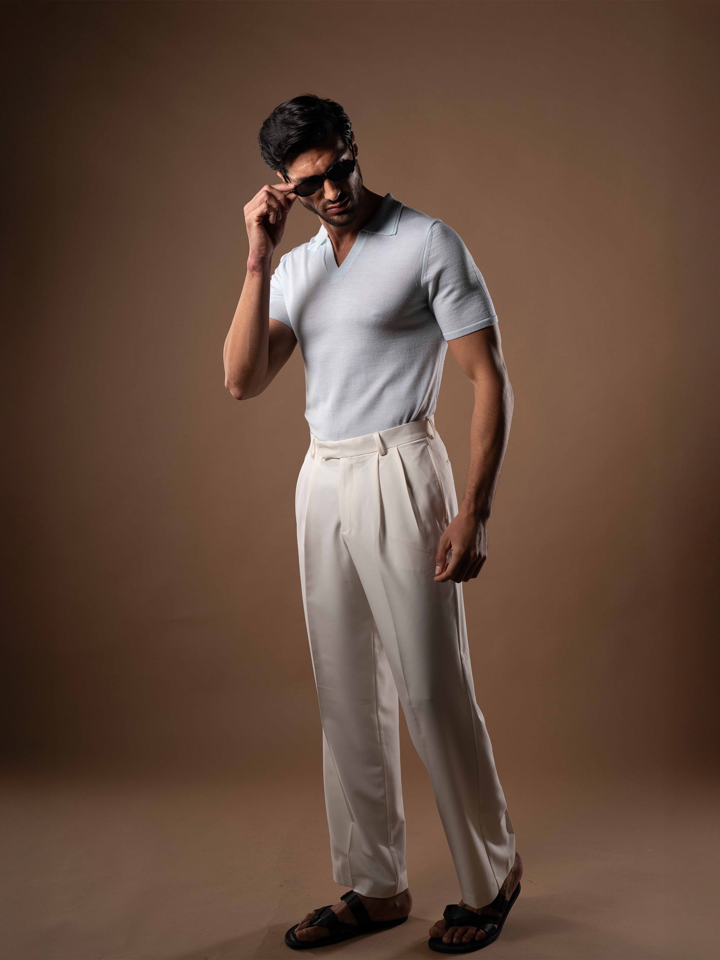 Extra Fine Merino Wool Polo in Mint
