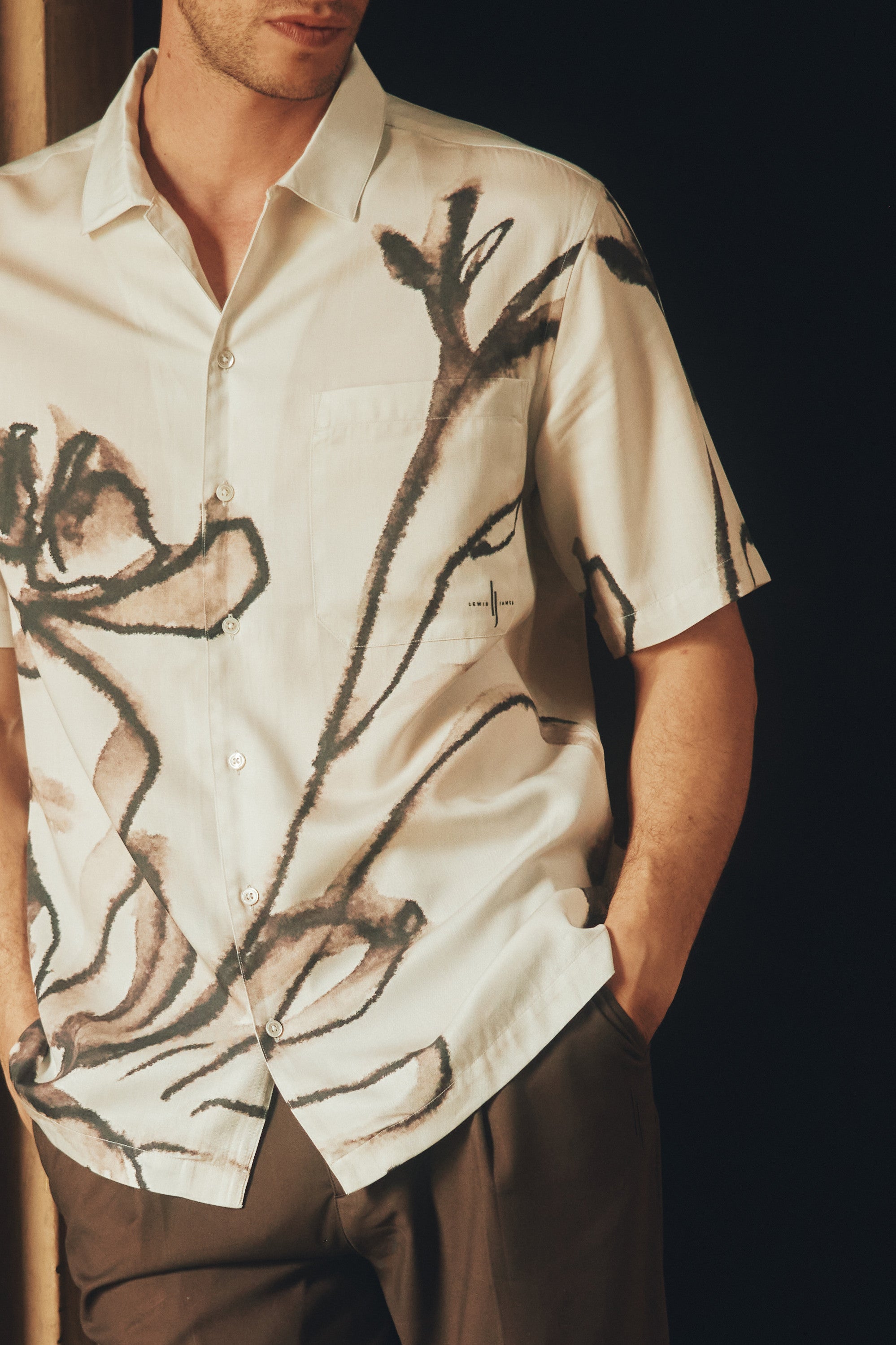 Poppy Floral Printed Tencel Shirt