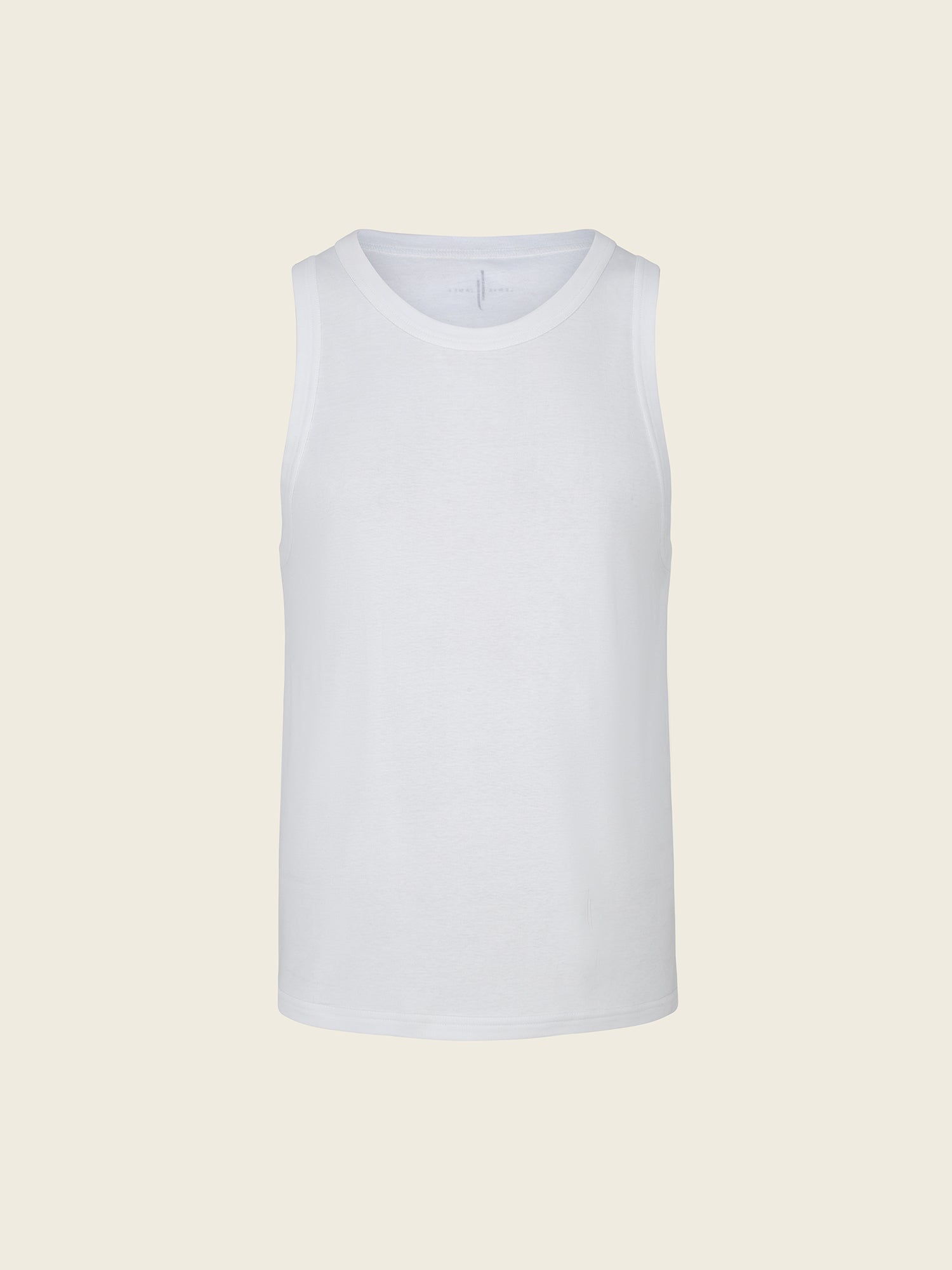 Essential Embroidered Tank in White - Lewis James