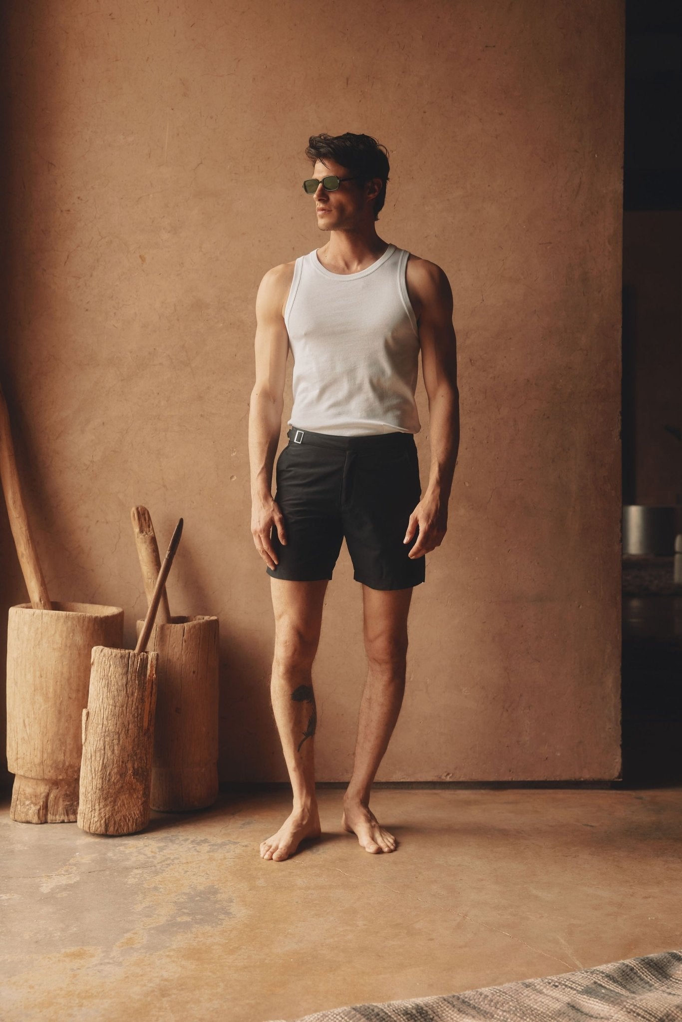 Essential Embroidered Tank in White - Lewis James