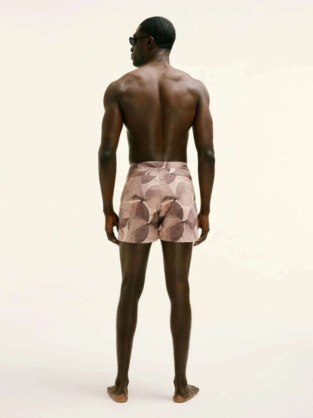 Floral Print Smart Original Swim Shorts in Brown - Lewis James