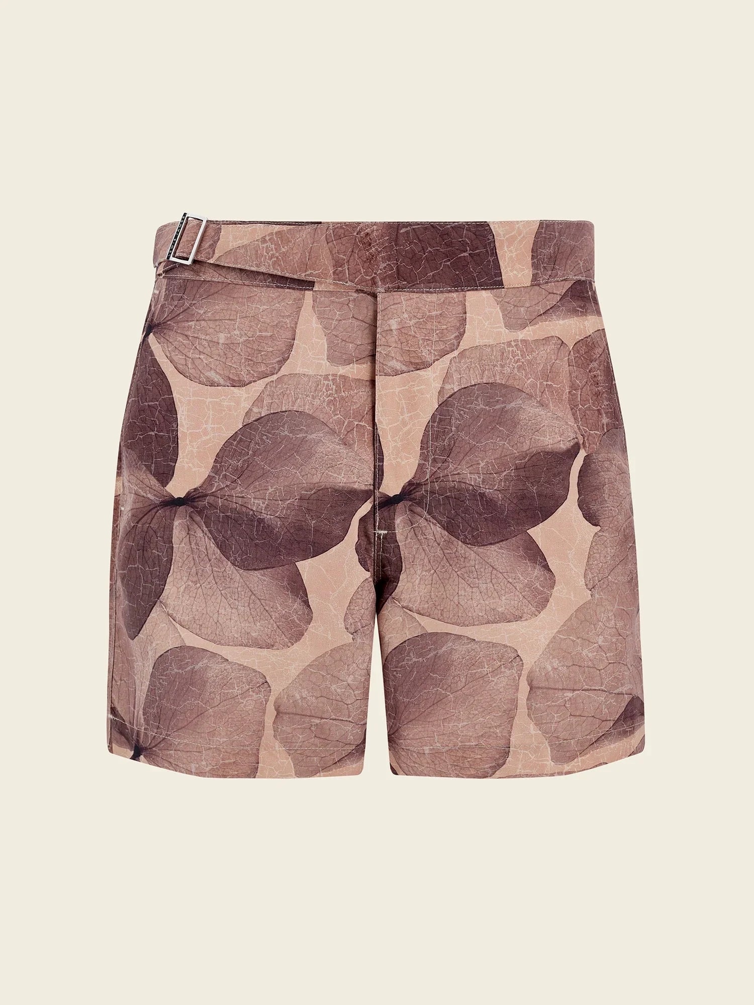 Floral Print Smart Original Swim Shorts in Brown - Lewis James