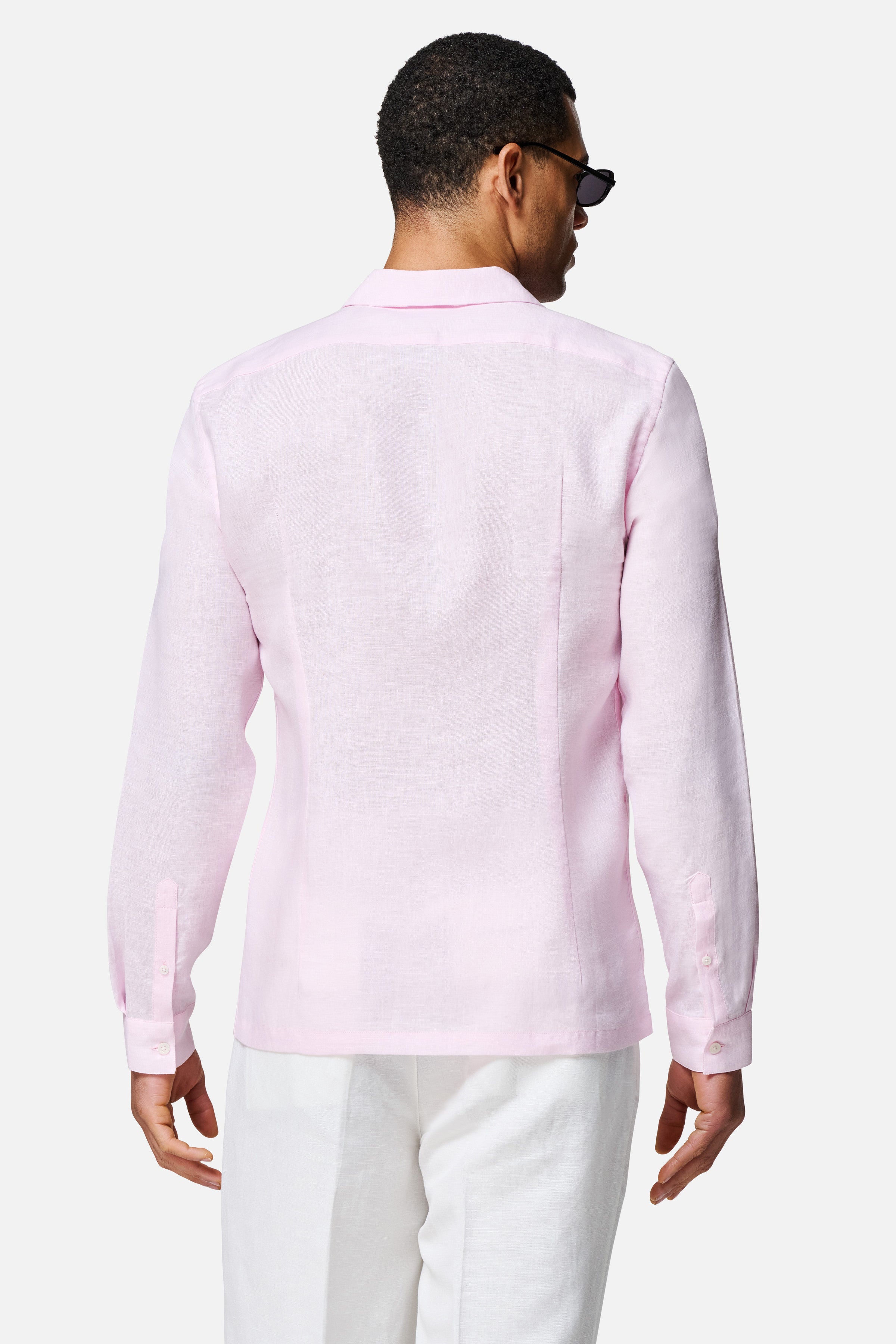 Arista Linen Cuban-Collar Shirt — Lewis James