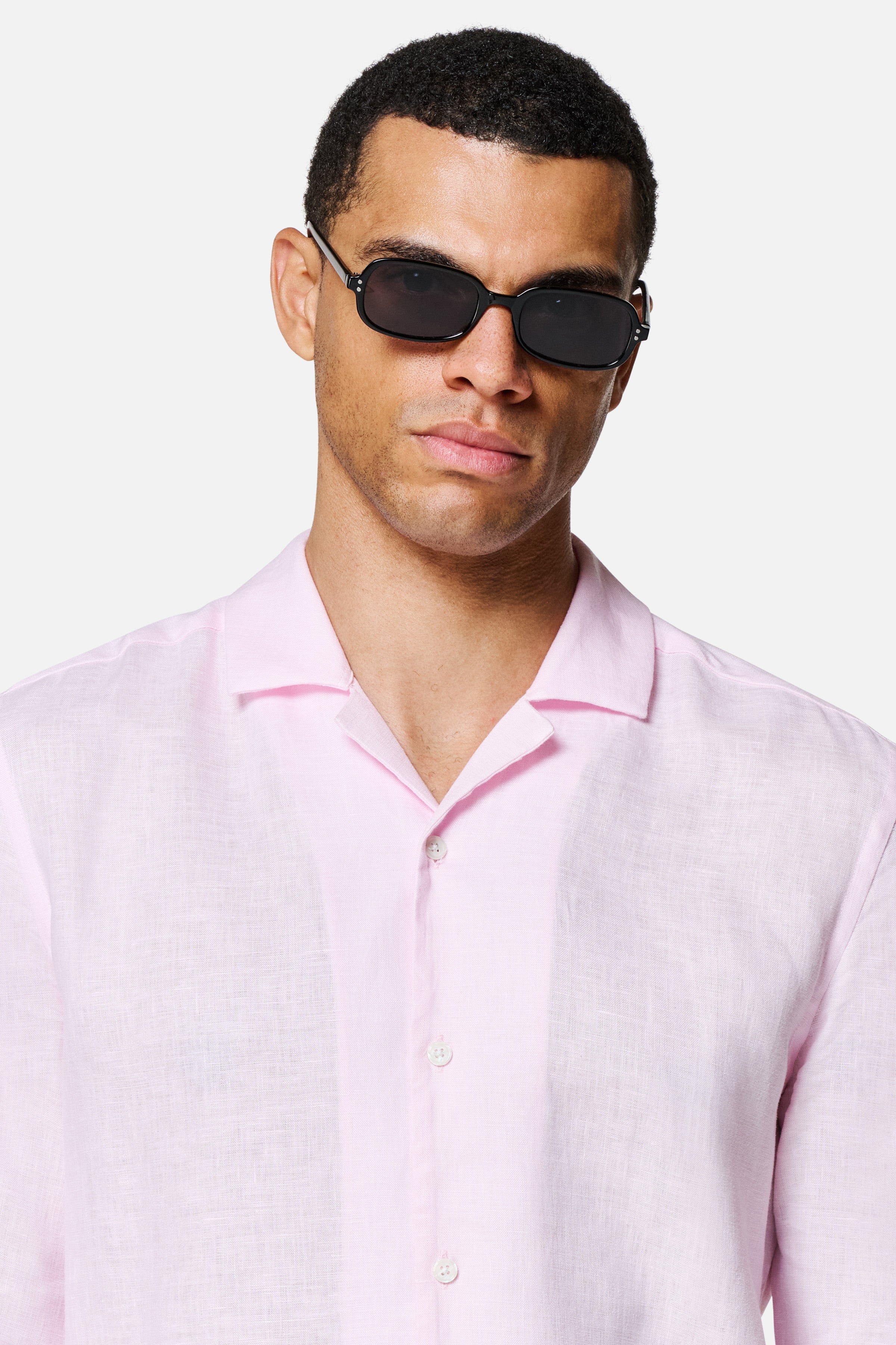 Arista Linen Cuban-Collar Shirt — Lewis James
