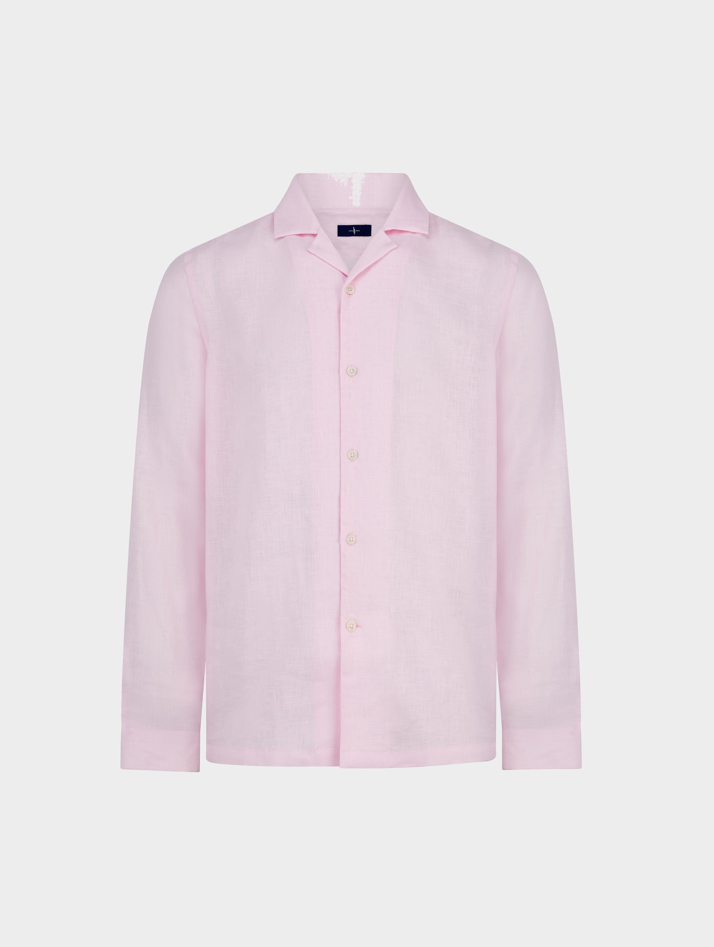Arista Linen Cuban-Collar Shirt