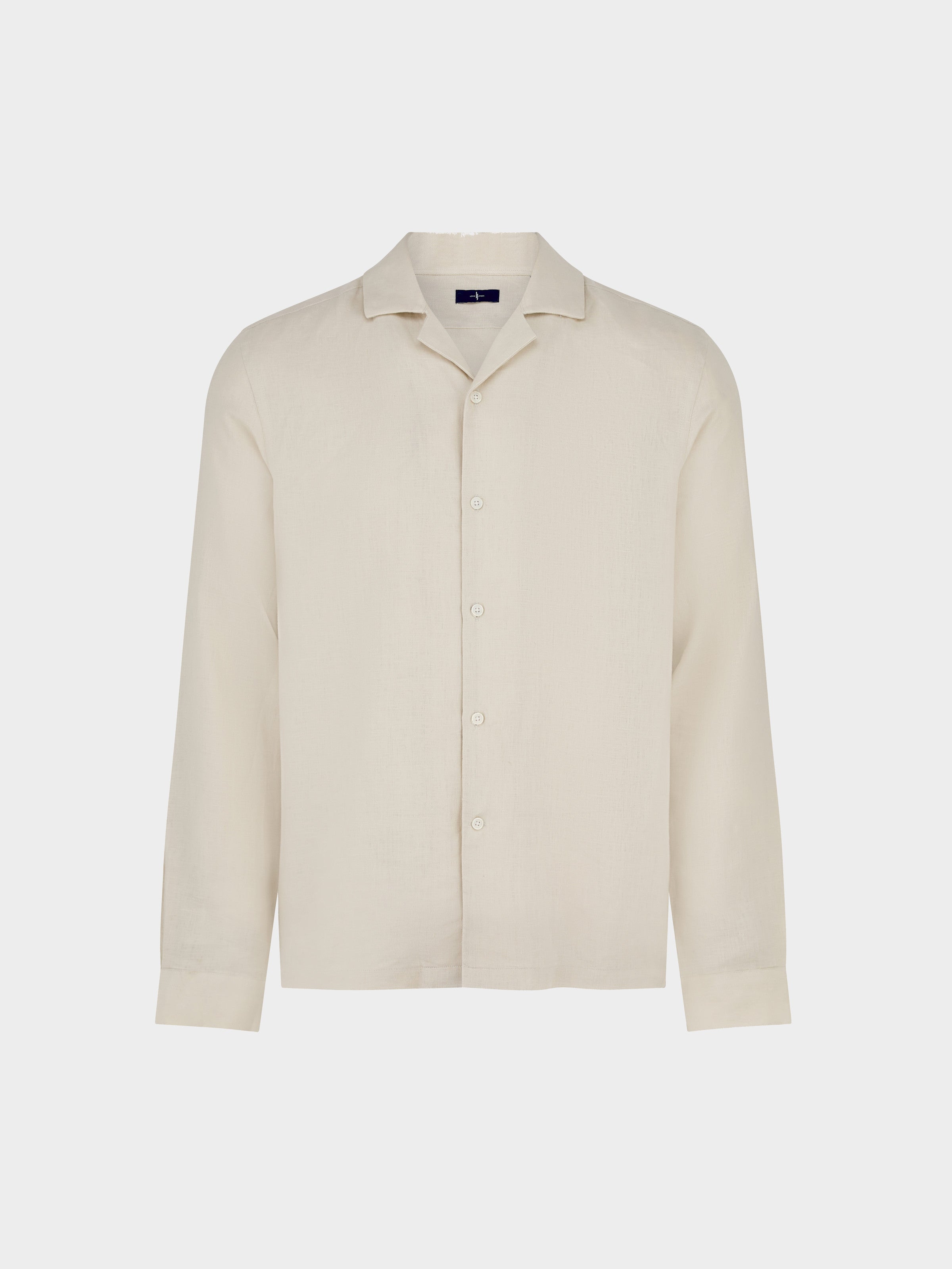Arista Linen Cuban-Collar Shirt