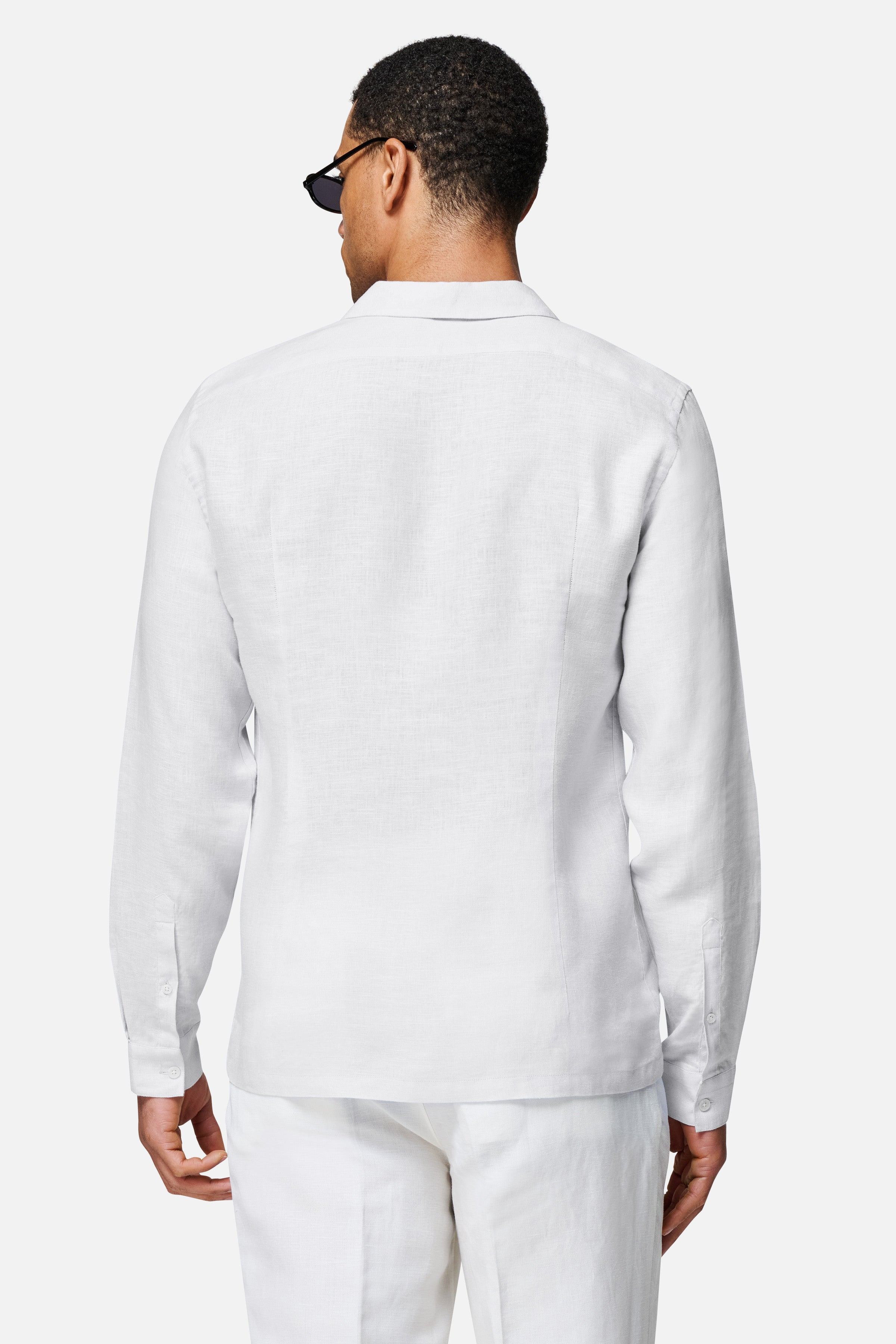 Arista Linen Cuban-Collar Shirt