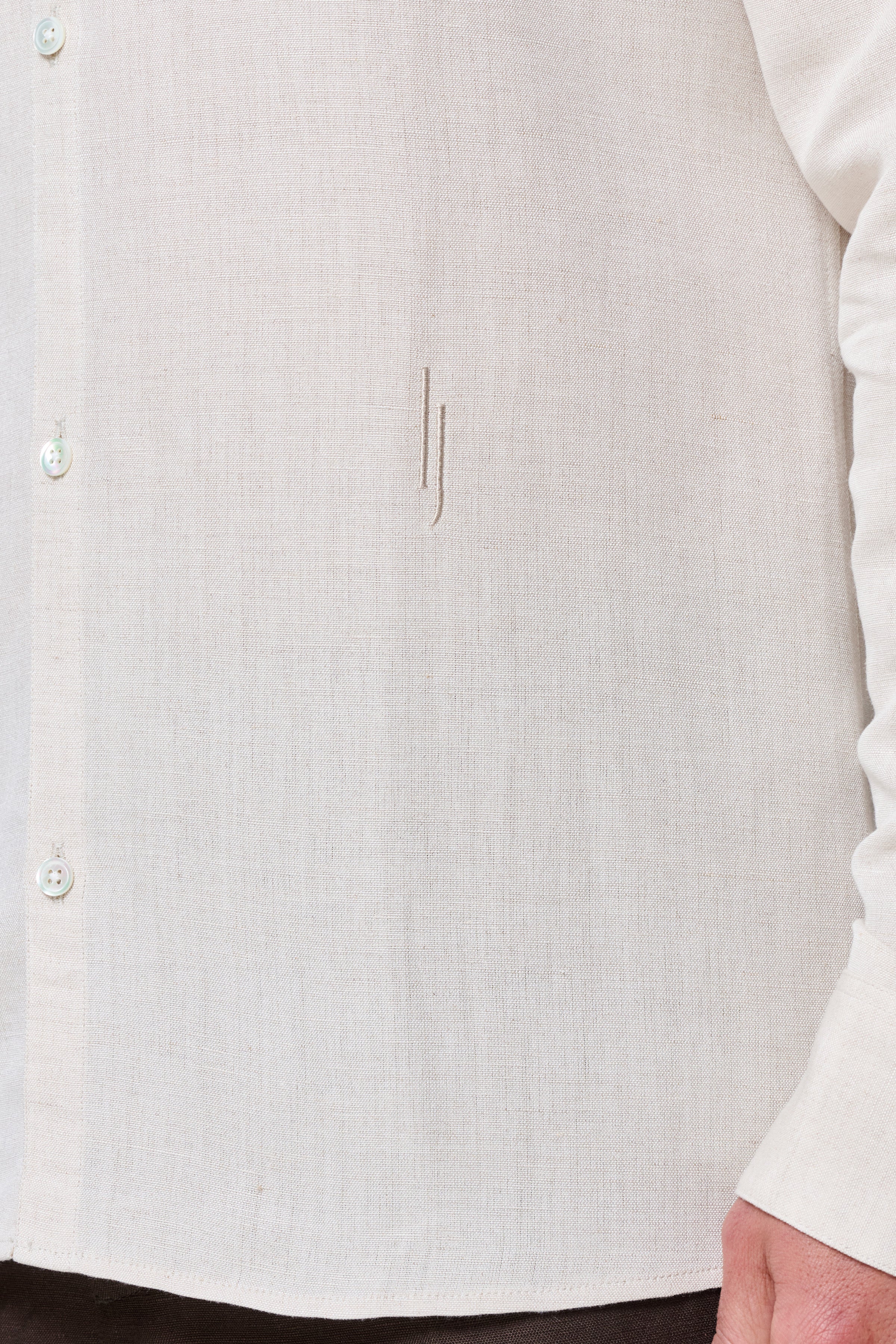 Emilio Cutaway Collar Linen-viscose Shirt