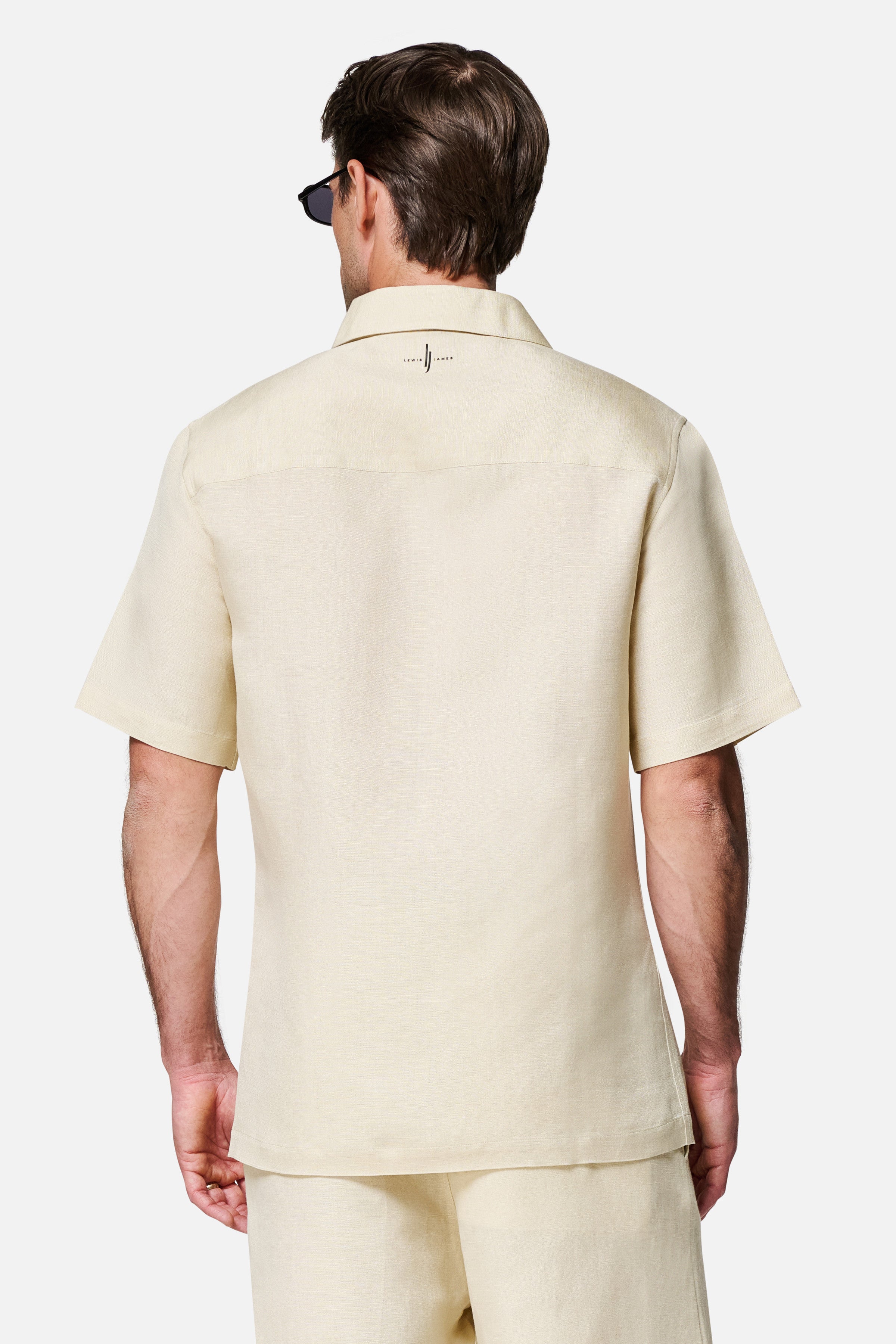 Fabio Linen Viscose Short-Sleeve Shirt
