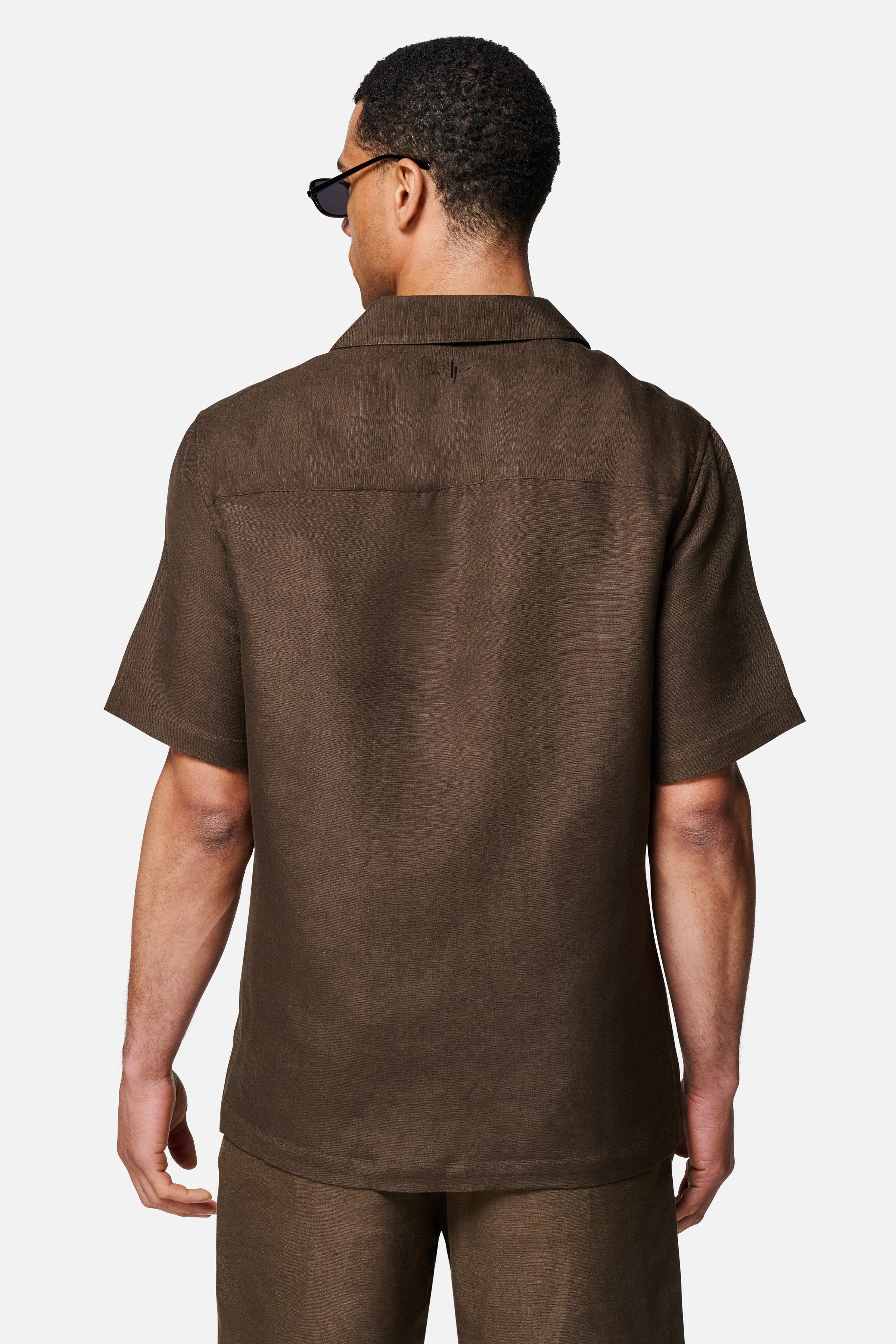 Fabio Linen Viscose Short-Sleeve Shirt