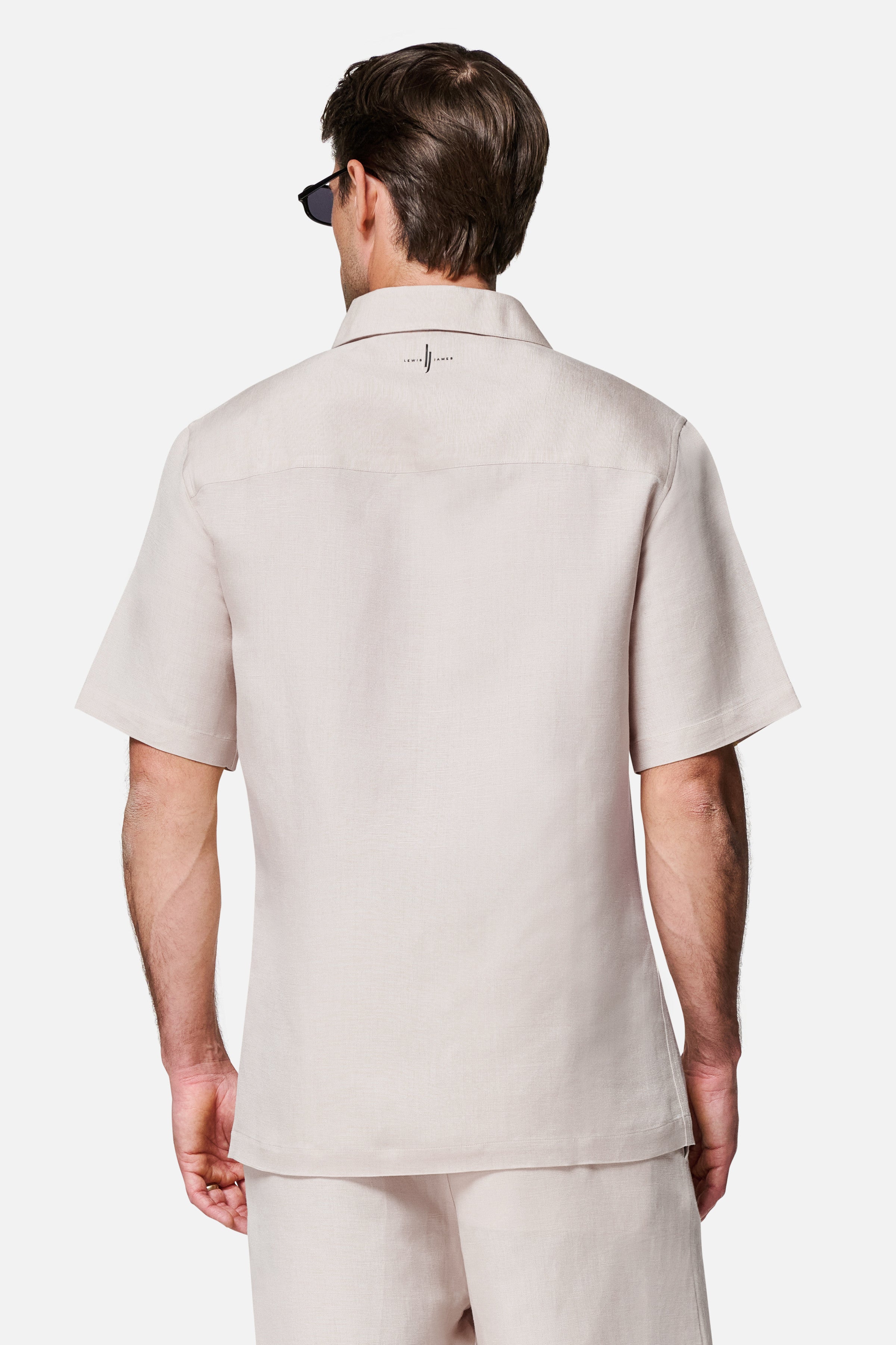 Fabio Linen Viscose Short-Sleeve Shirt