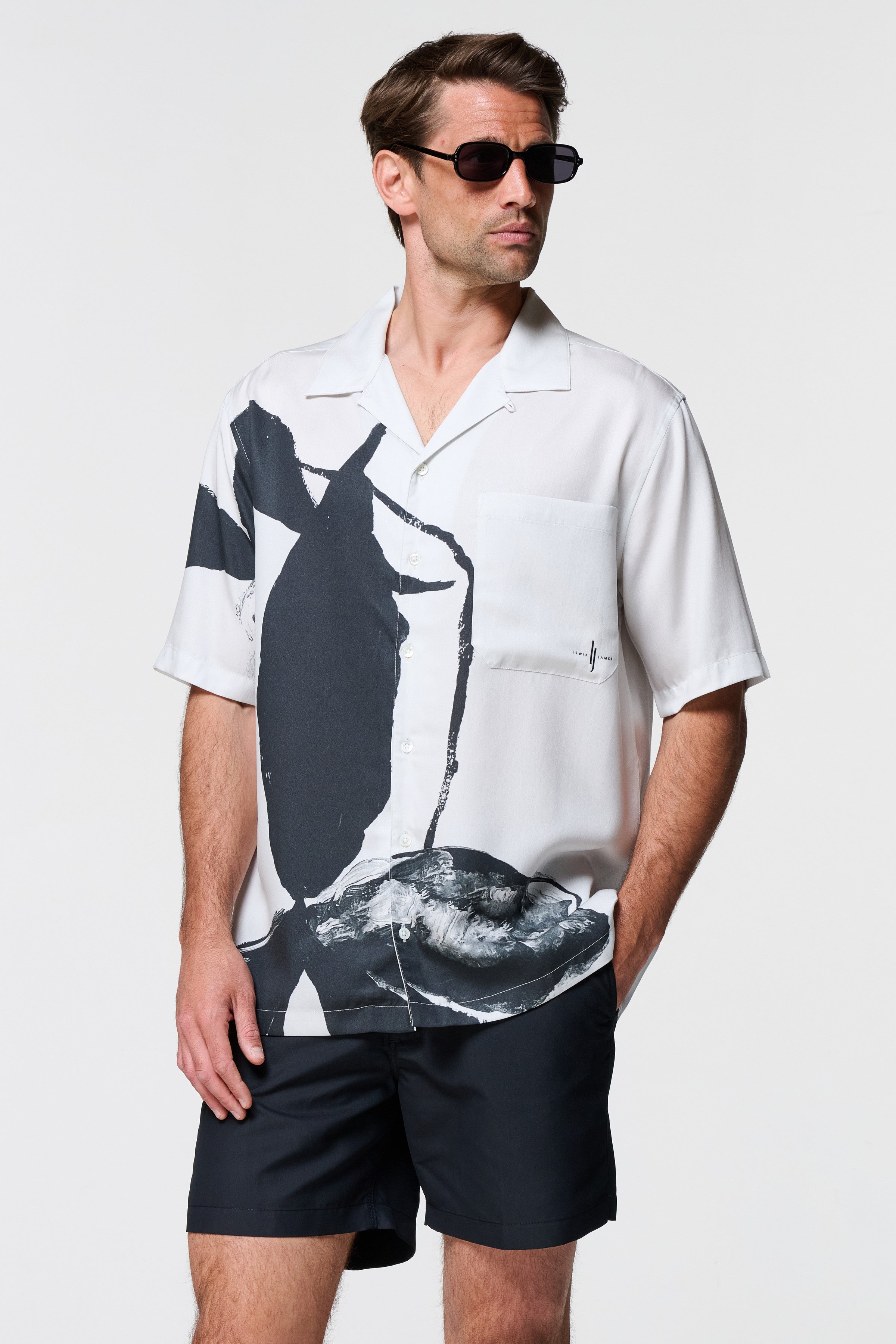 Iris Floral Printed Tencel Shirt