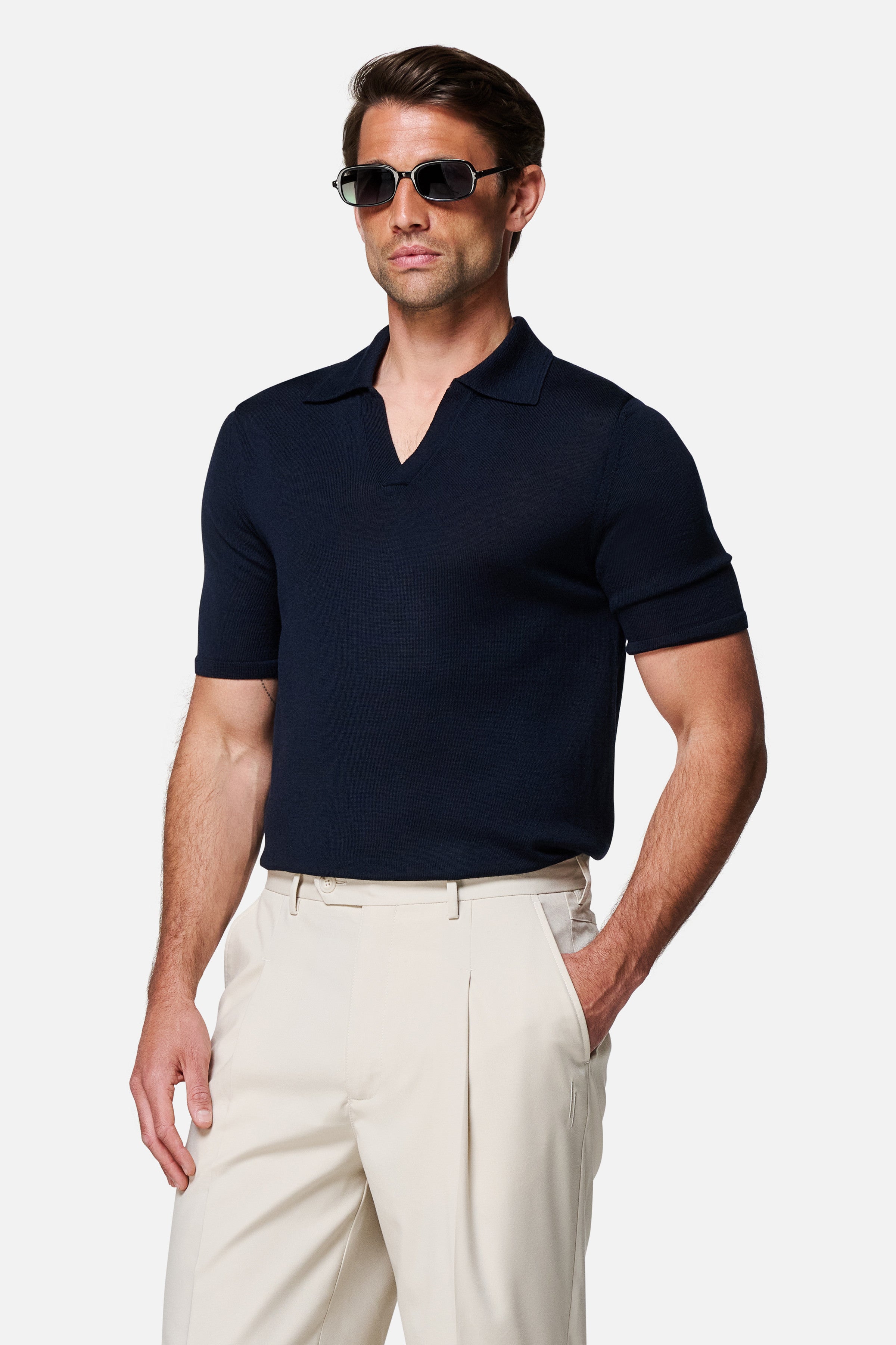 Luca Merino Wool Polo