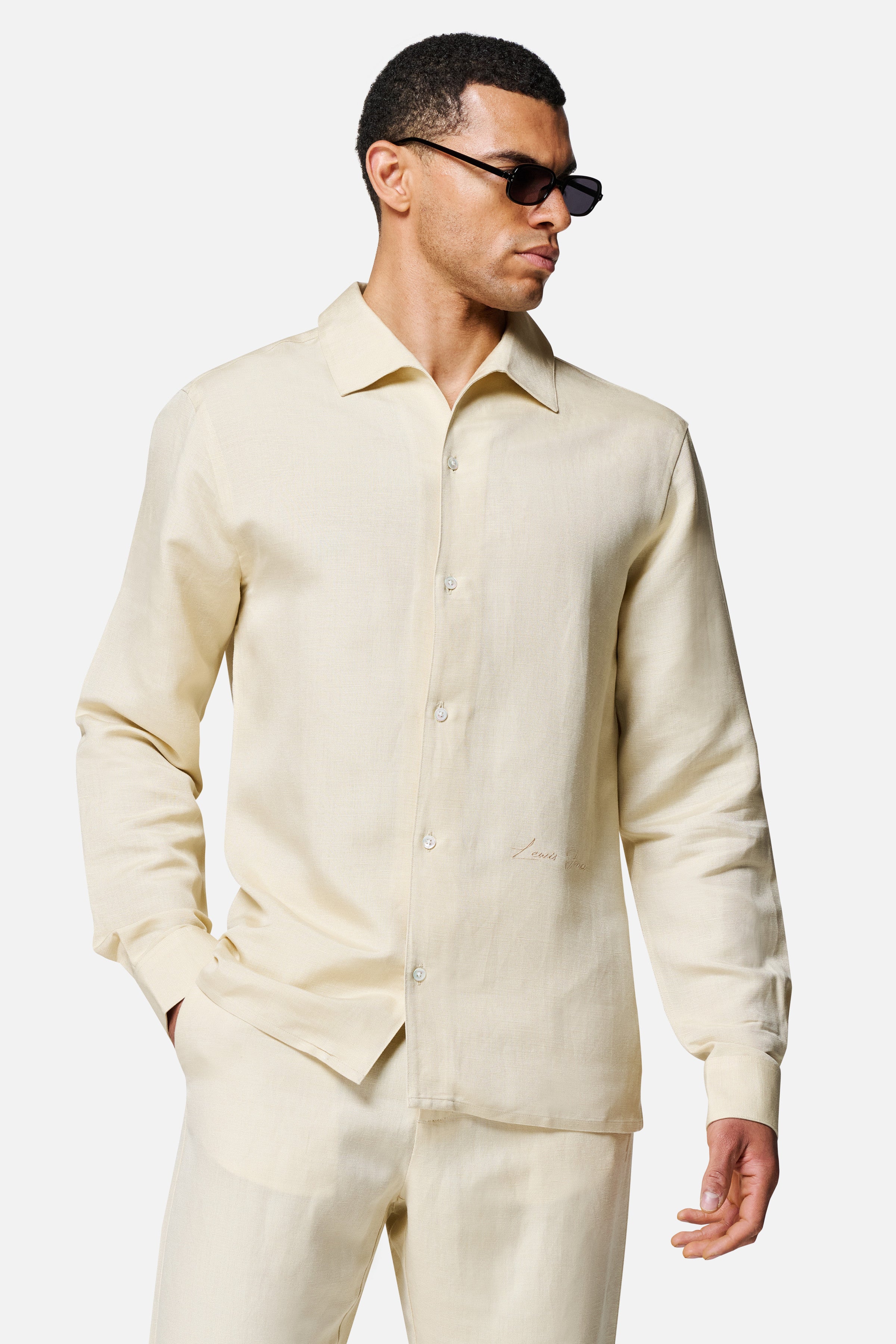 Nico Long-Sleeve Linen-Viscose Shirt