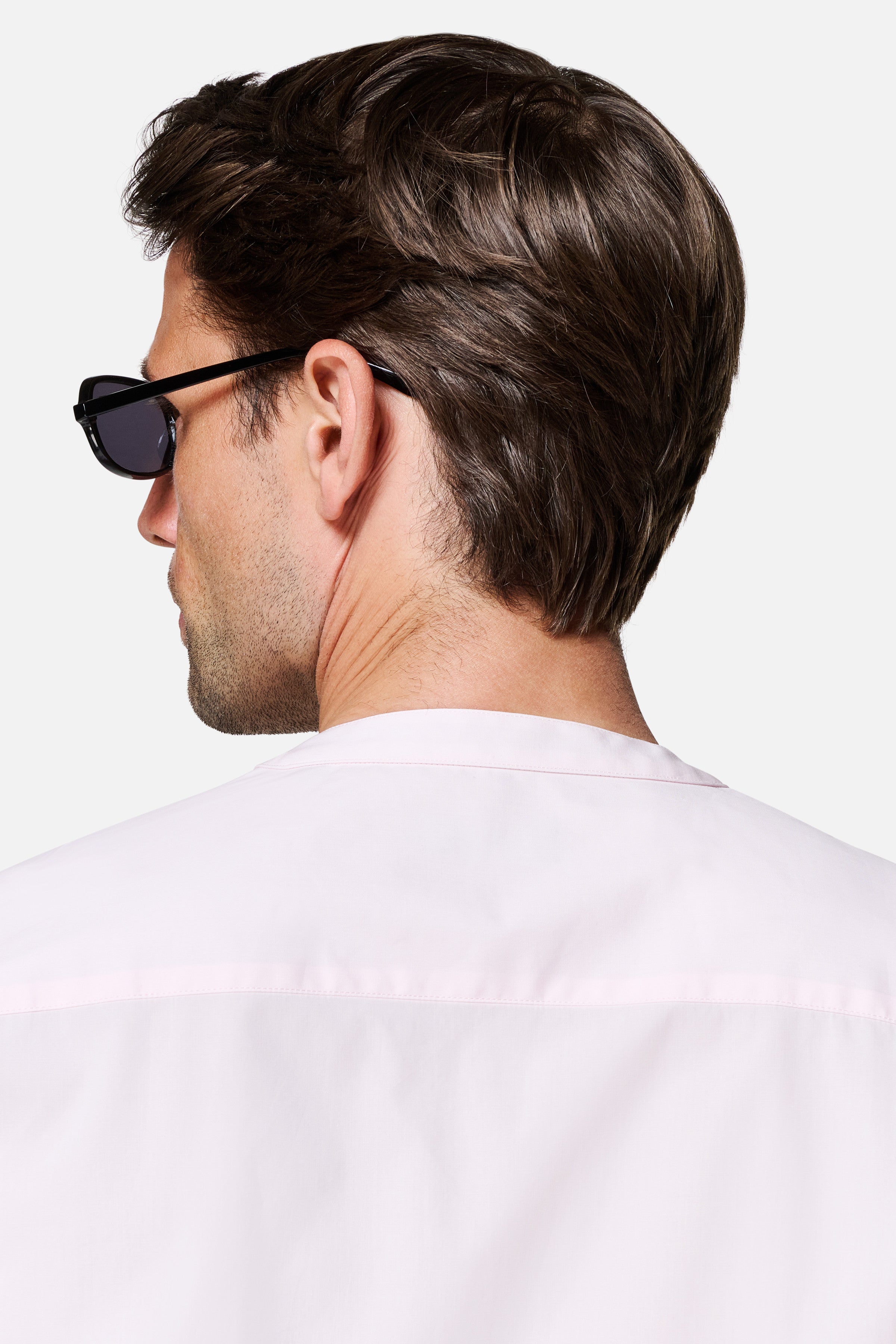 Regent Poplin Grandad-Collar Shirt