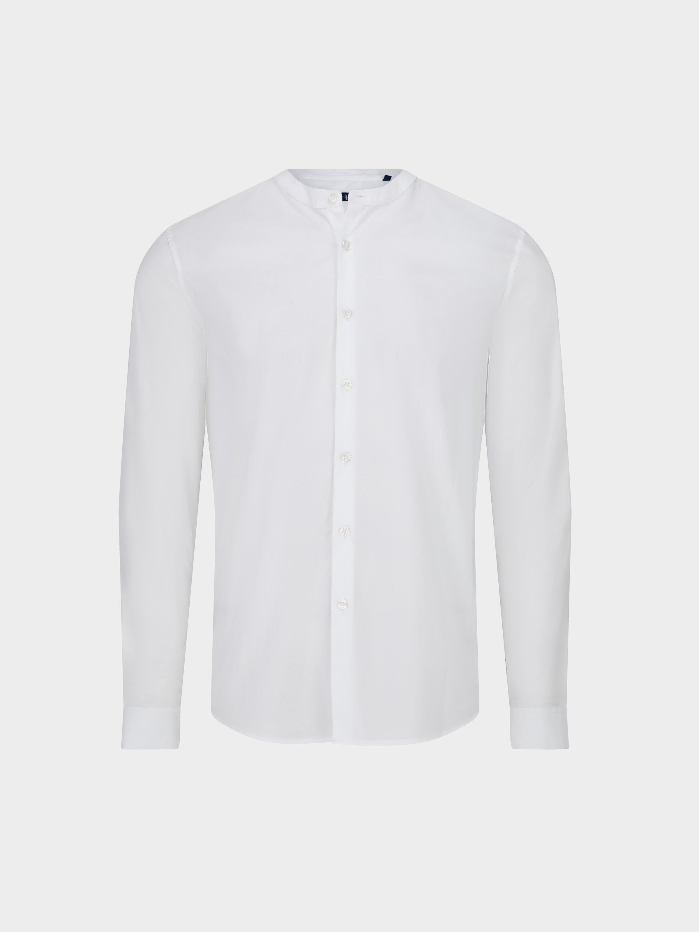 Regent Poplin Grandad-Collar Shirt