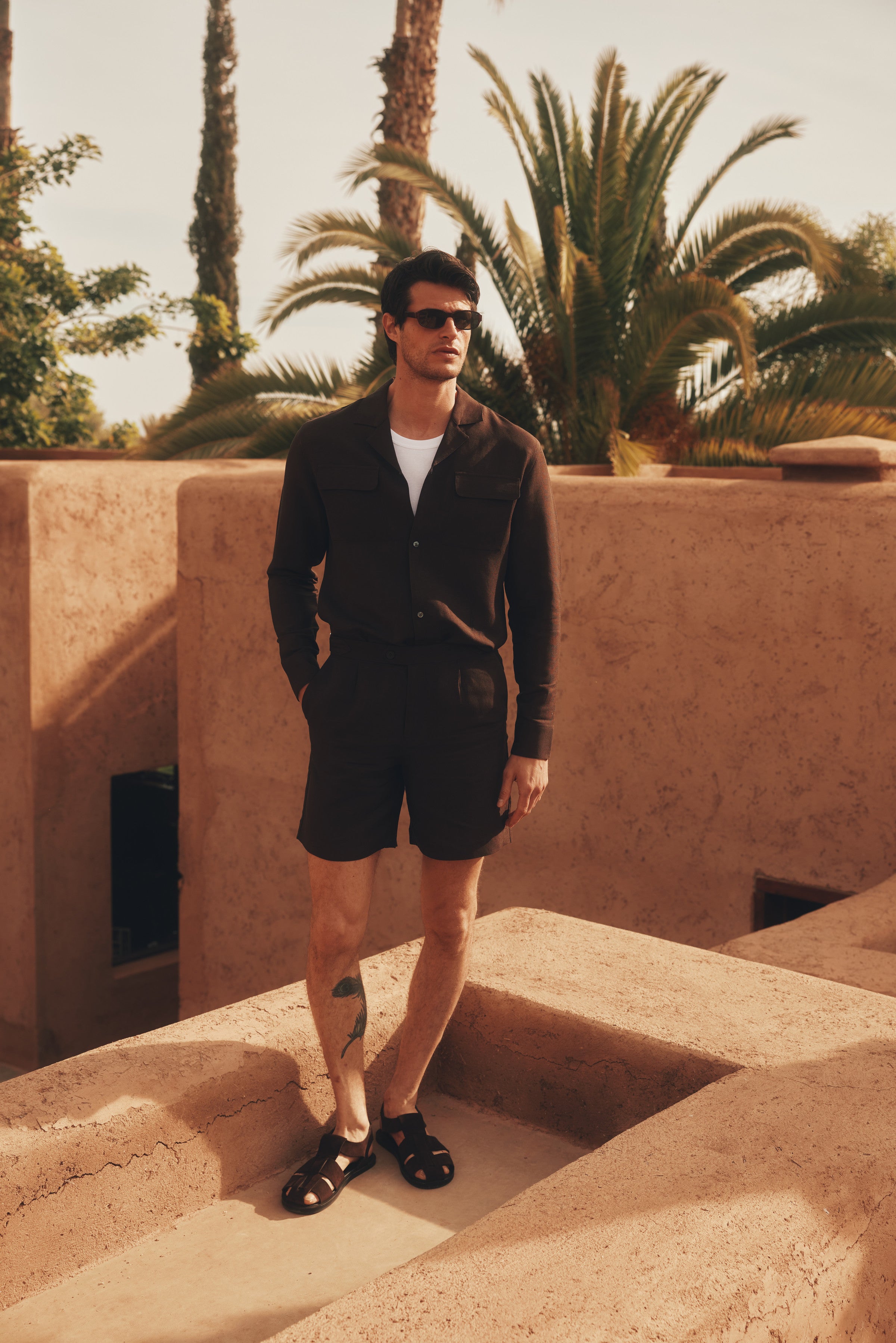 Daniel Long-Sleeve Linen Safari Shirt