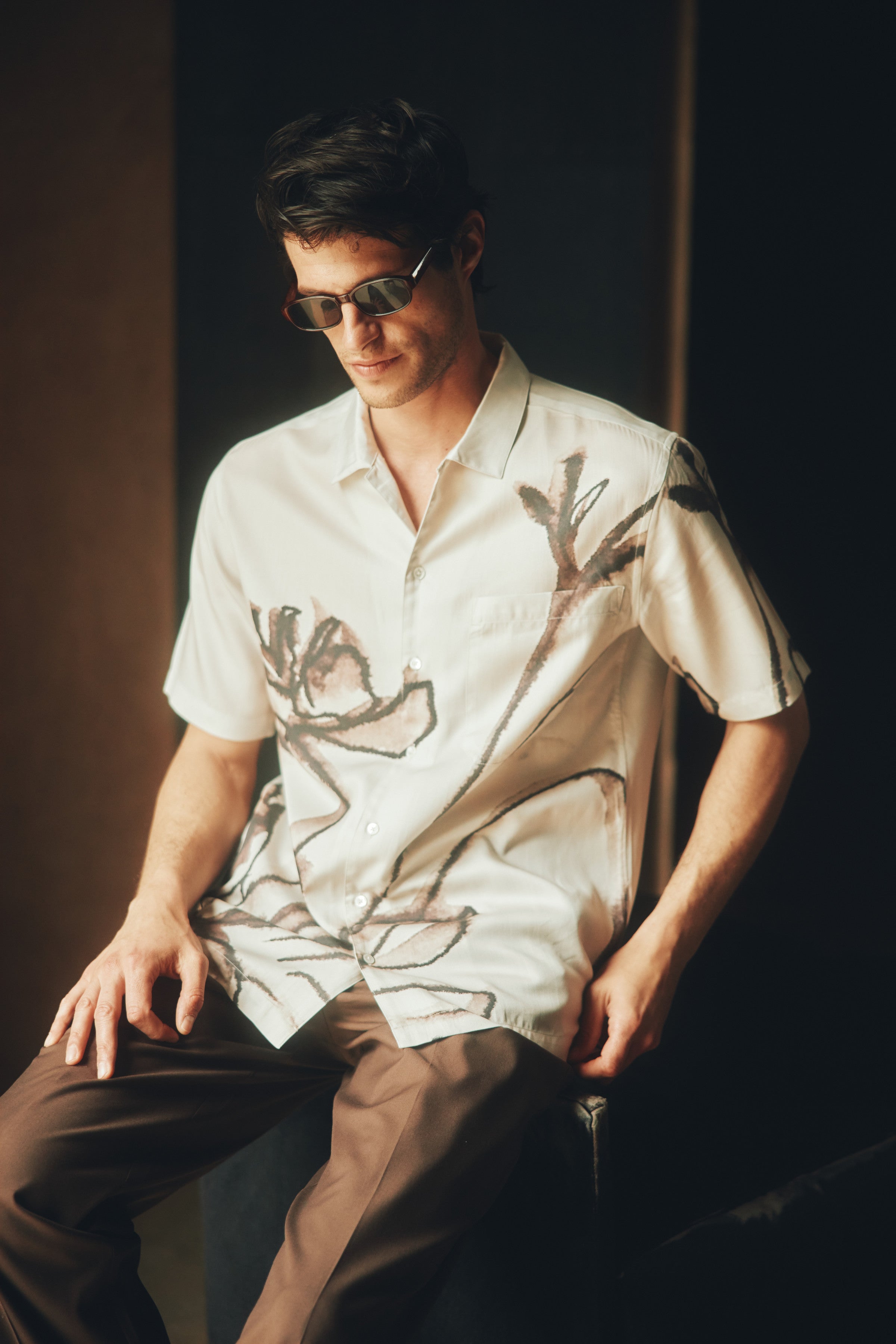 Poppy Floral Printed Tencel Shirt