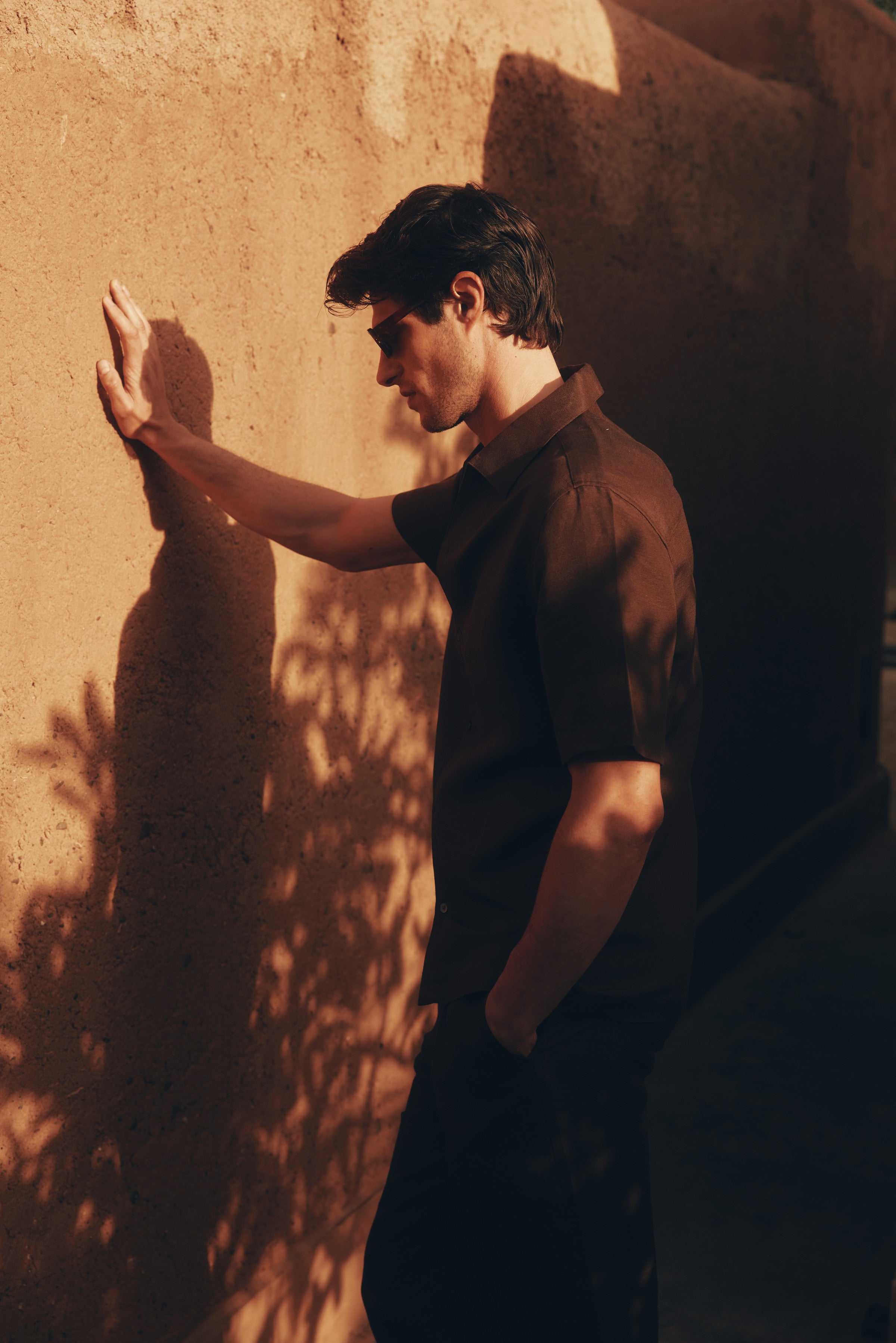 Fabio Linen Viscose Short-Sleeve Shirt